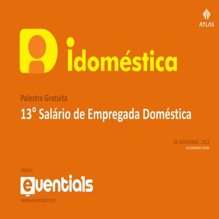13º Salário de Empregada Doméstica - Palestra Gratuita