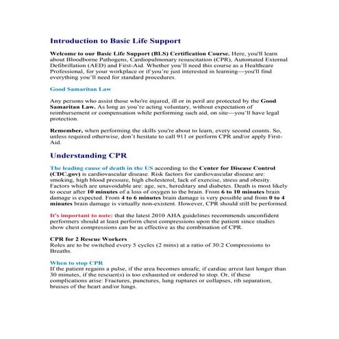 First Aid & CPR | PPT