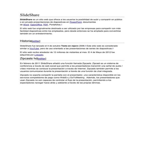 Manual uso basico de slideshare | PDF