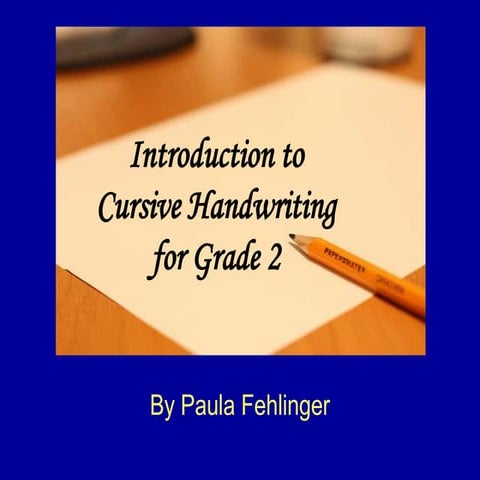Cursive Handwriting Introduction | PPT | Desktop Publishing | Computer ...