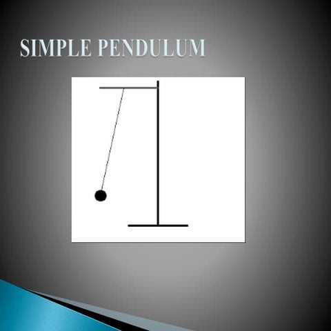 SIMPLE PENDULUM Slideshare