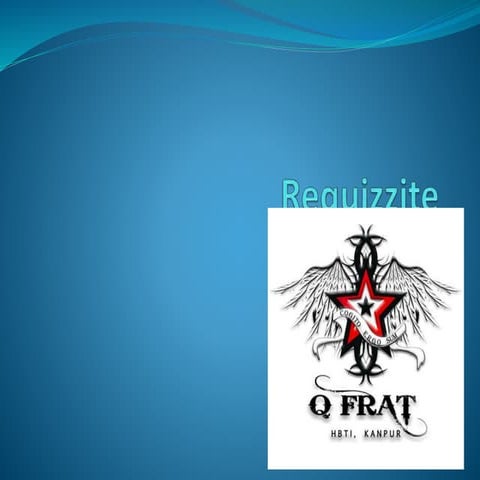 General quiz REQUIZZITE 14 HBTI kanpur