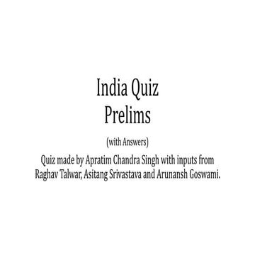 India Quiz held at St.Stephen's College