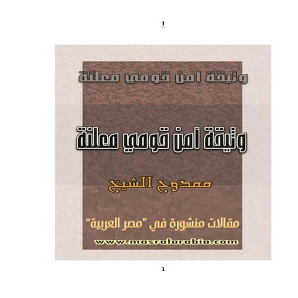 وثيقة أمن قومي معلنة 