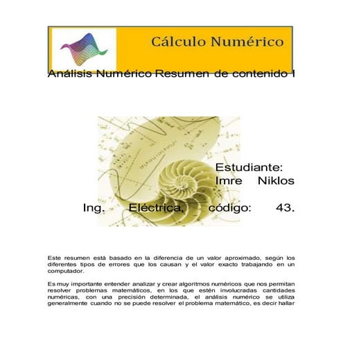 analisis numerico Resumen de lo basico
