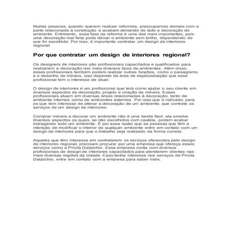 Design de Interiores Regional