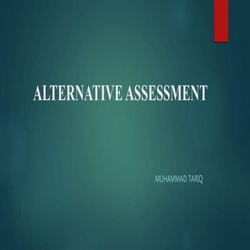 Altrenative Assessment