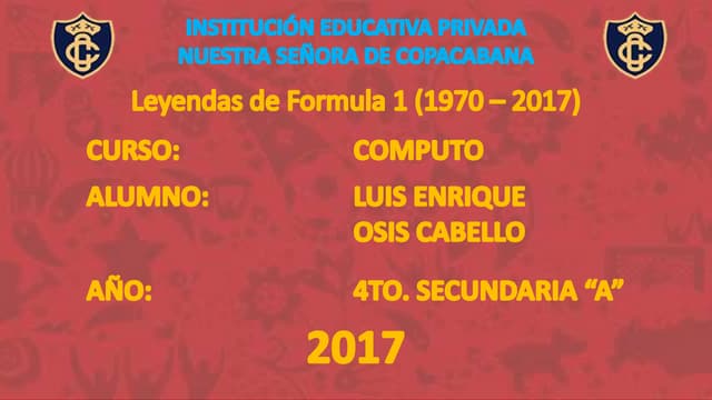 Leyendas - Fórmula 1