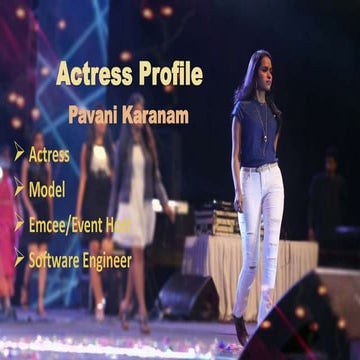 Actress/ Host Pavani Profile | PPTX