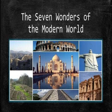 The Seven Wonders of the Modern World