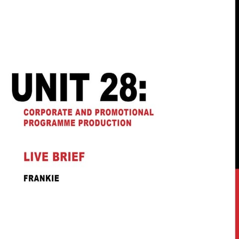 CORPORATE AND PROMOTIONAL​ PROGRAMME PRODUCTION