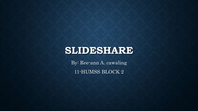 Slideshare(reeann)