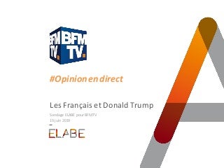Les Français et Donald Trump / Sondage ELABE pour BFMTV - L'Opinion en direct