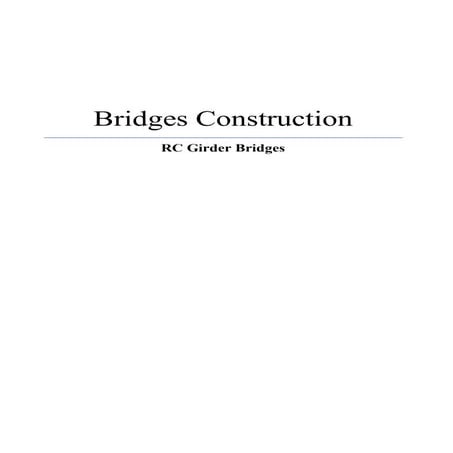 Bridge construction (RC girder bridges)
