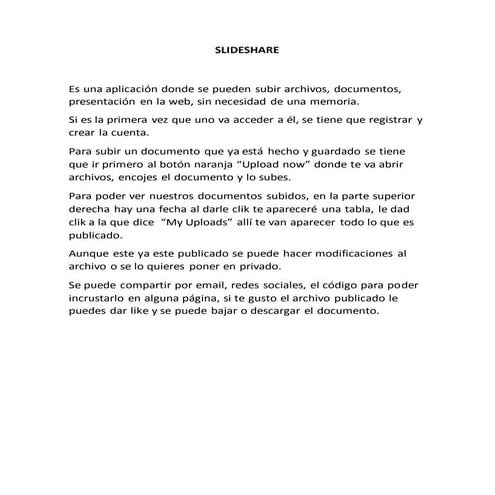 GOOGLE DRIVE Y SLIDESHARE | DOCX