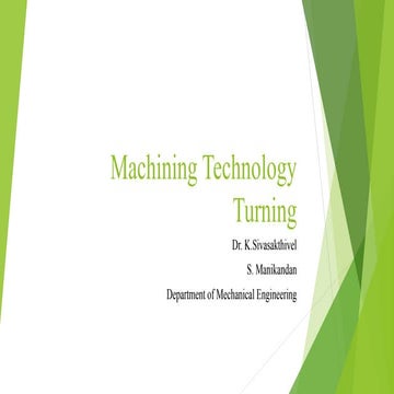 Machining Technology-Turning
