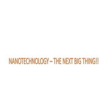 Nanotechnology