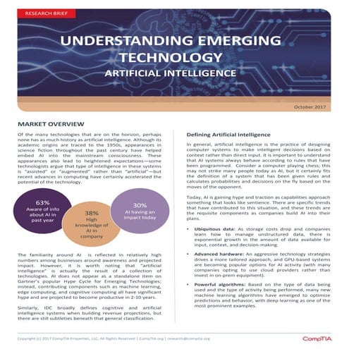 Understanding Emerging Technology - Artificial Intelligence 