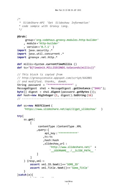 slideshare api