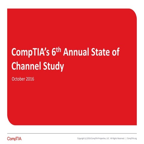 CompTIA's 6th Annual State of the Channel 