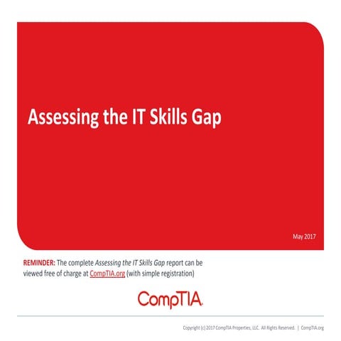 CompTIA IT Skills Gap 2017