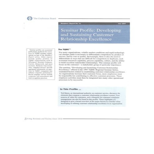 Slide share   Conference Board New York - Customer Relationship Excellence