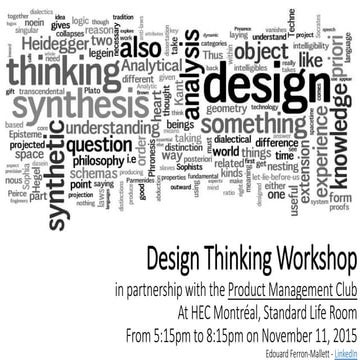 Slide share   design thinking workshop mba hec
