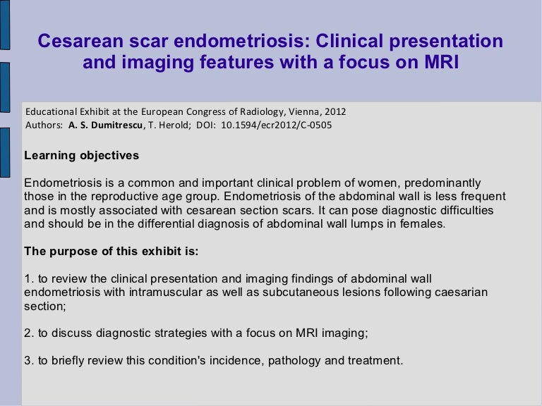 Cesarean scar endometriosis