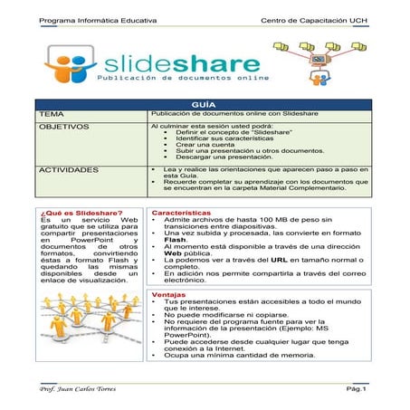 Cómo subir y bajar archivos de SlideShare | PDF