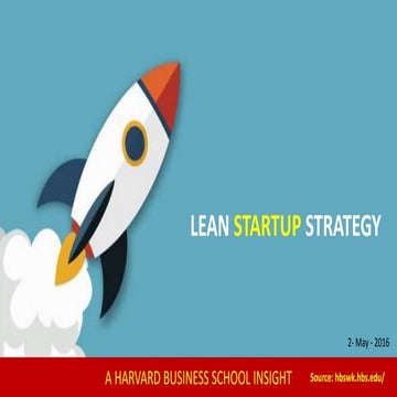 Harvard Business School  - Lean Startup Strategy 