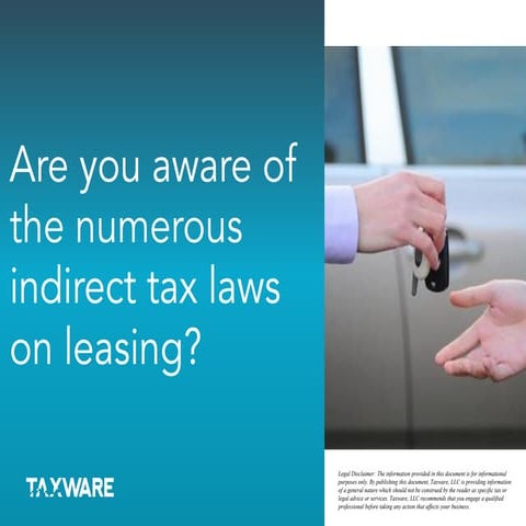 Leasing and Indirect Tax Laws