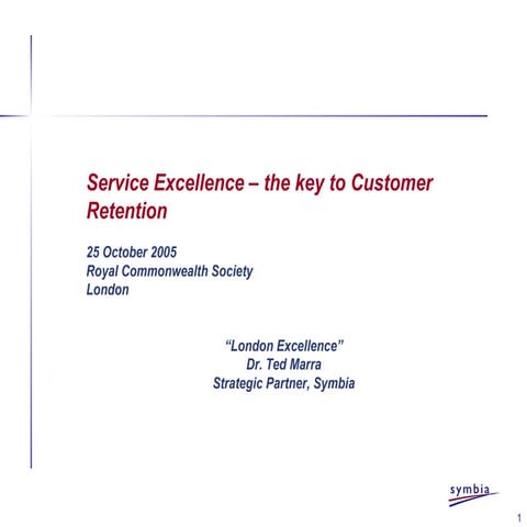 Slide share   london excellence workshop on service excellence  25 october 2005