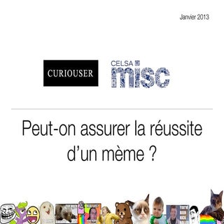 Peut-on assurer la réussite dun mème ?