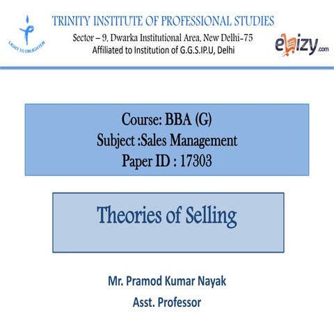 Theories of Selling
