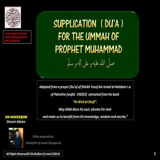 [Slideshare] prayer-for the-ummah-o...