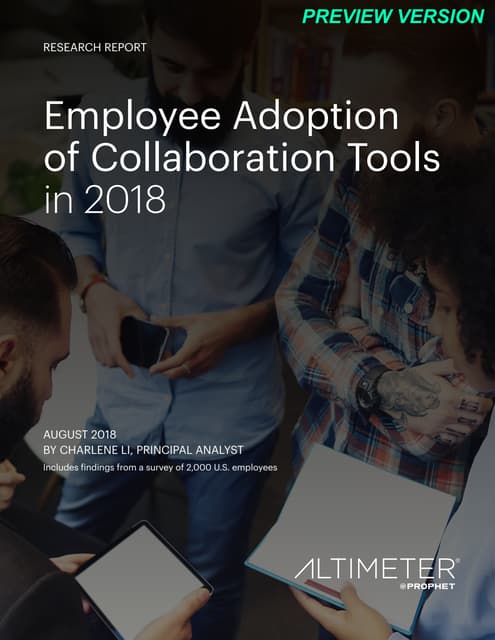 [REPORT PREVIEW] Employee Adoption of Collaboration Tools in 2018