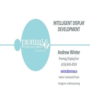 Intelligent Display Development - Andrew Winter - Promag | PDF