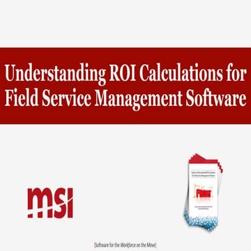 Understanding ROI Calculations for Field Service Management Software