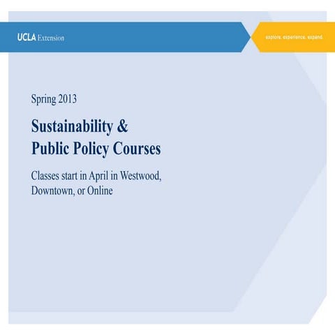 Career Change into Sustainability and Public Policy