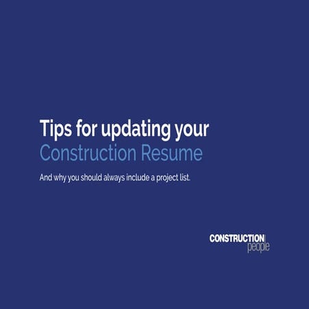 Construction Project Manager Resume Examples & Writing Guide for 2025 | PDF
