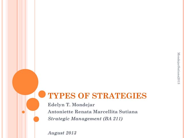 Strategic Management: Types of Stra...