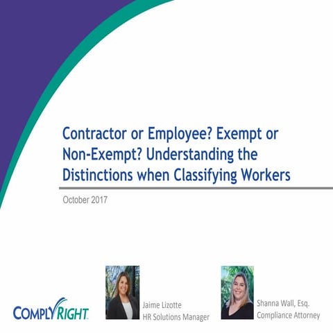 Contractor or Employee? Exempt or Non-Exempt? Understanding the Distinctions ...