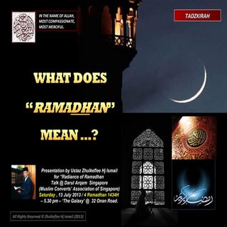 [Slideshare] what-ramadhan means-(d...