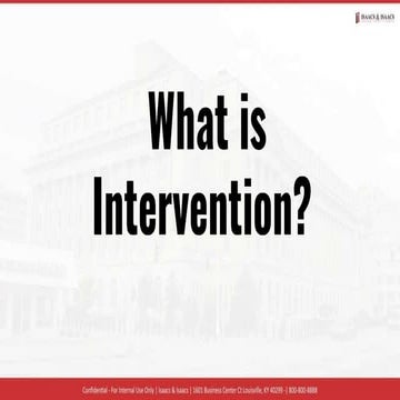 What is Intervention? 
