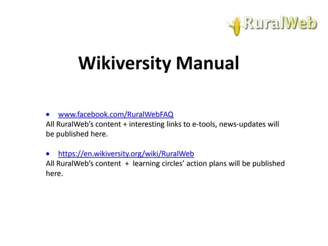 Slide share   wikiversity manual