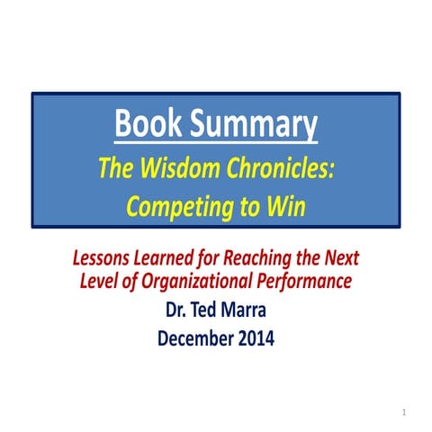 Slide share   Wisdom Chronicles - Book Summary