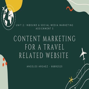 Content Marketing for Travel Related Websites