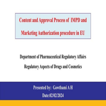 Marketing Authorization procedure in Europe and IMPD.pptx