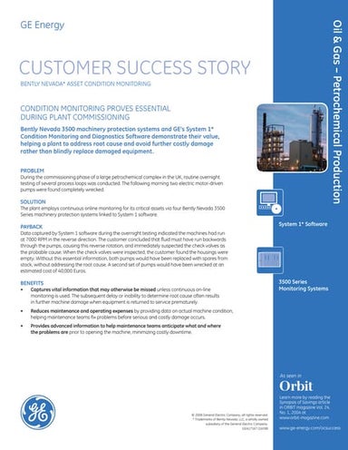 Customer Success Story Bently Nevada* Asset Condition Monitoring