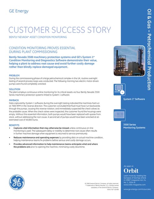 Customer Success Story Bently Nevada* Asset Condition Monitoring